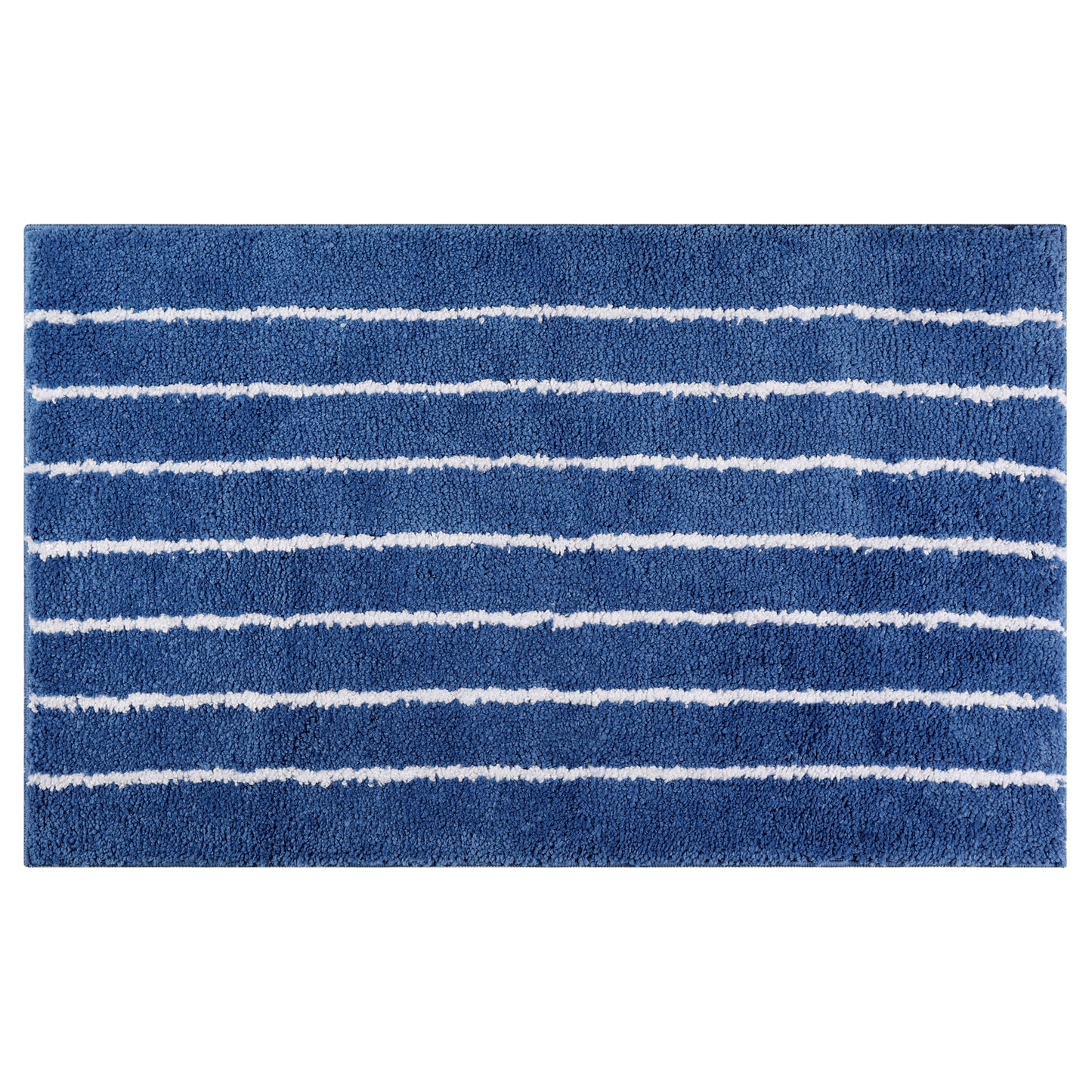 Striped Bathroom Rug, Non-Slip Soft Fluffy Bath Carpet, Water Absorbent Bath Mats