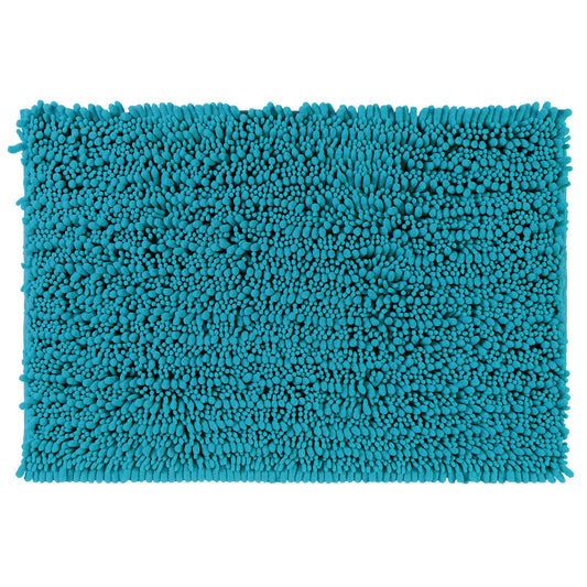 Chenille Bathroom Rugs Non-Slip Bath Mat, Plain Washable Soft Bath Mats