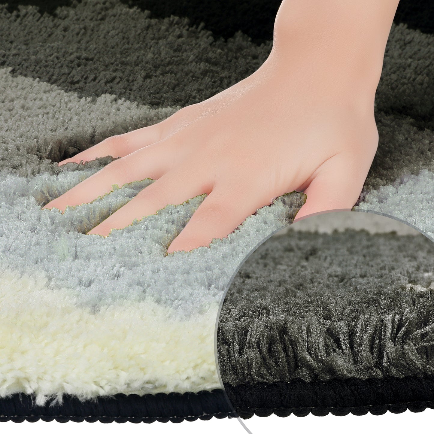 Bathroom Rug Mat, Extra Soft and Absorbent Bath Rugs, Non-Slip Plush Shaggy Bath Mats