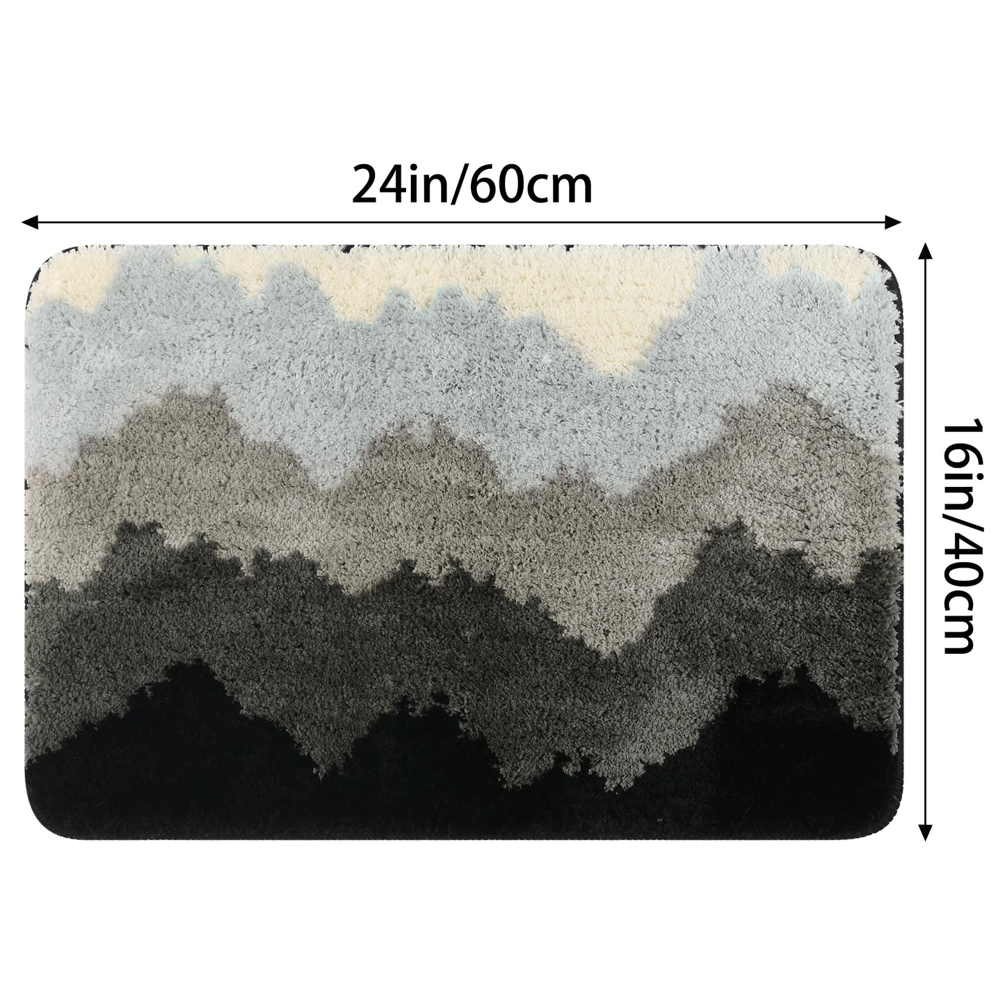 Bathroom Rug Mat, Extra Soft and Absorbent Bath Rugs, Non-Slip Plush Shaggy Bath Mats