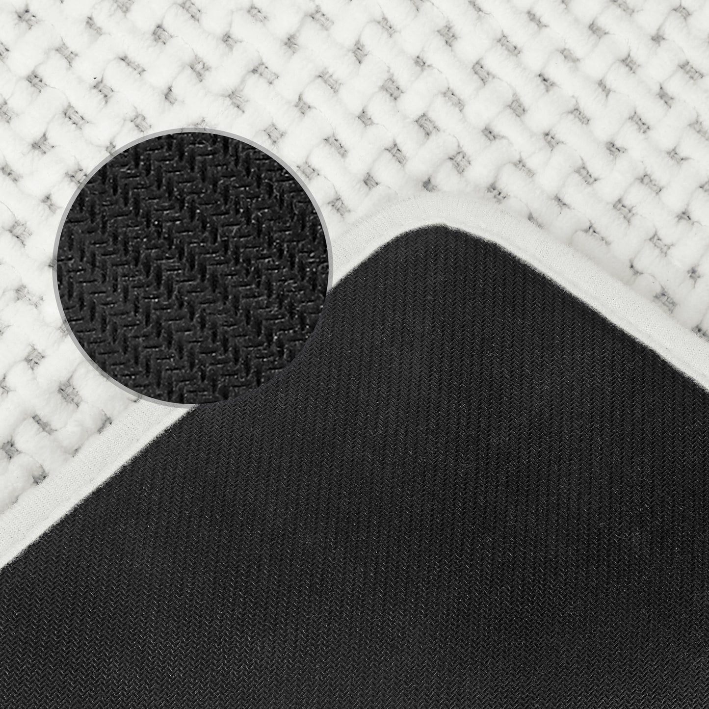 Chenille Bathroom Rugs, Non Slip Bath Mat Carpet for Bathroom Floor and Shower