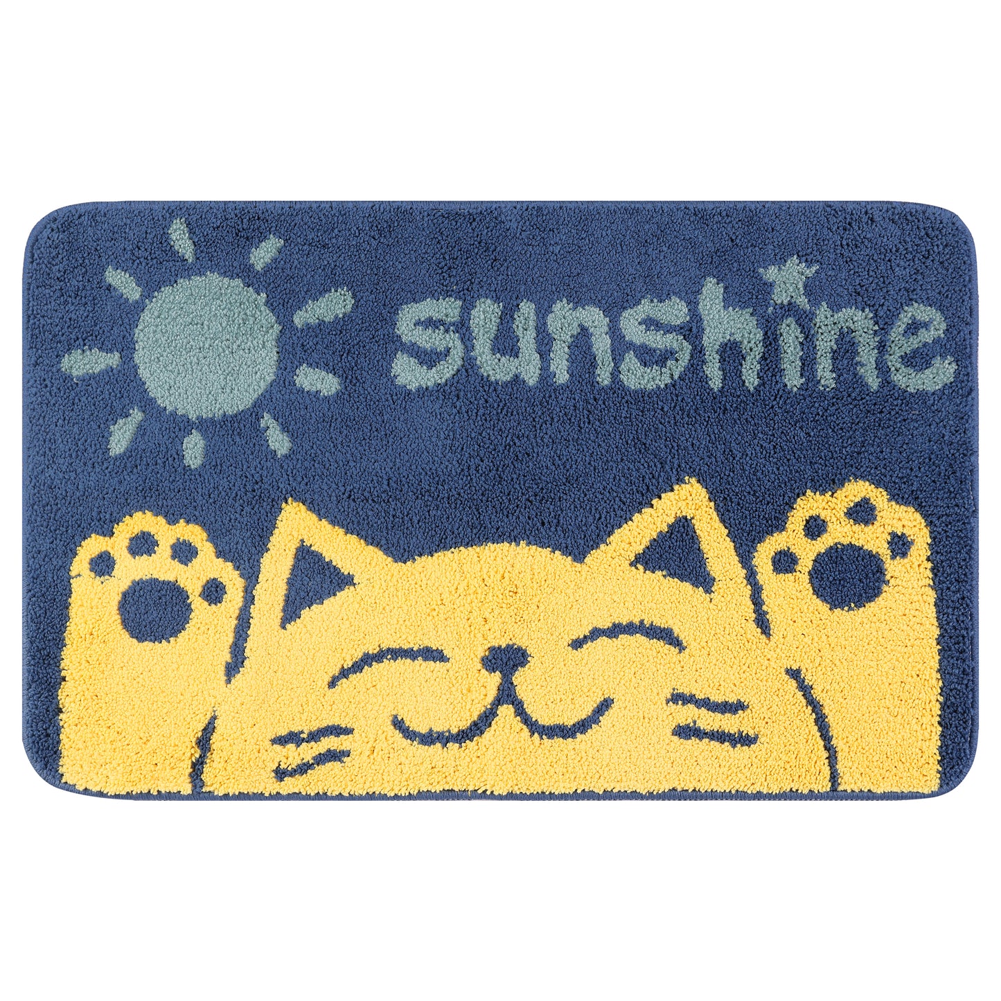 Cute Bath Mat, Stylish Funny Bathroom Rug with Words, Absorbent and Non-Slip