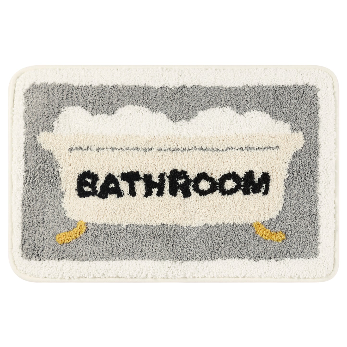 Cute Colorful Bath Mats, Stylish Funny Bathroom Rug with Lovely Words