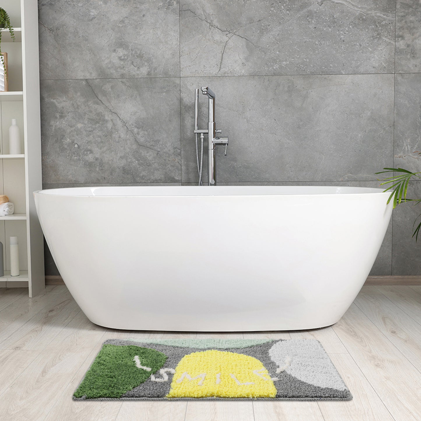 Cute Colorful Bath Mats, Stylish Funny Bathroom Rug with Lovely Words