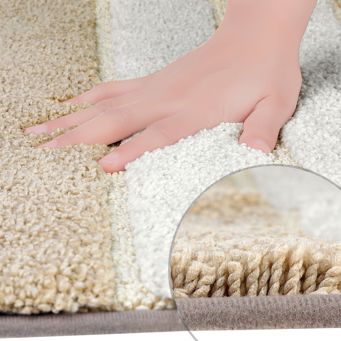 Non Slip Bathroom Rug, Water Absorbent Soft Shaggy Rubber Back Bath Mats for Bathroom