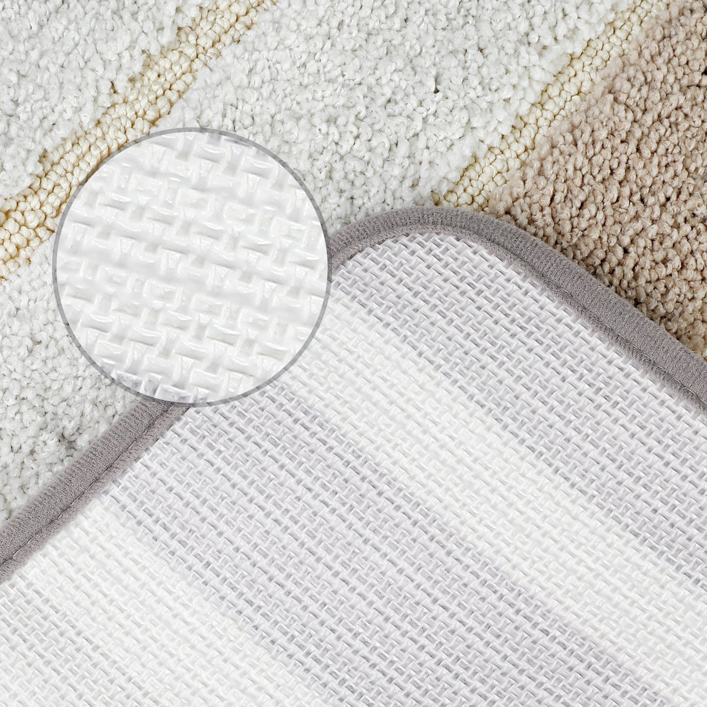 Non Slip Bathroom Rug, Water Absorbent Soft Shaggy Rubber Back Bath Mats for Bathroom