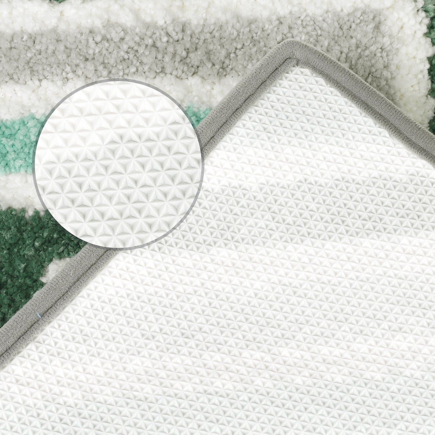 Geometric Pattern Bathroom Rugs Bath Mats, Quick Dry and Non Slip Bath Mats for Bathroom