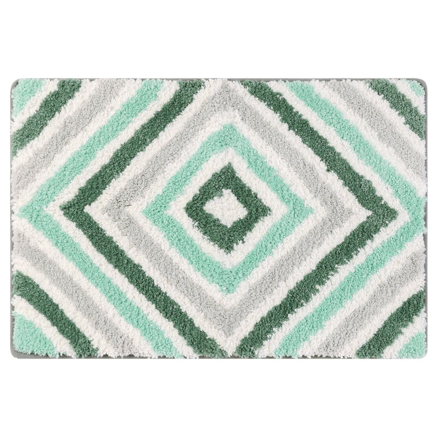 Geometric Pattern Bathroom Rugs Bath Mats, Quick Dry and Non Slip Bath Mats for Bathroom