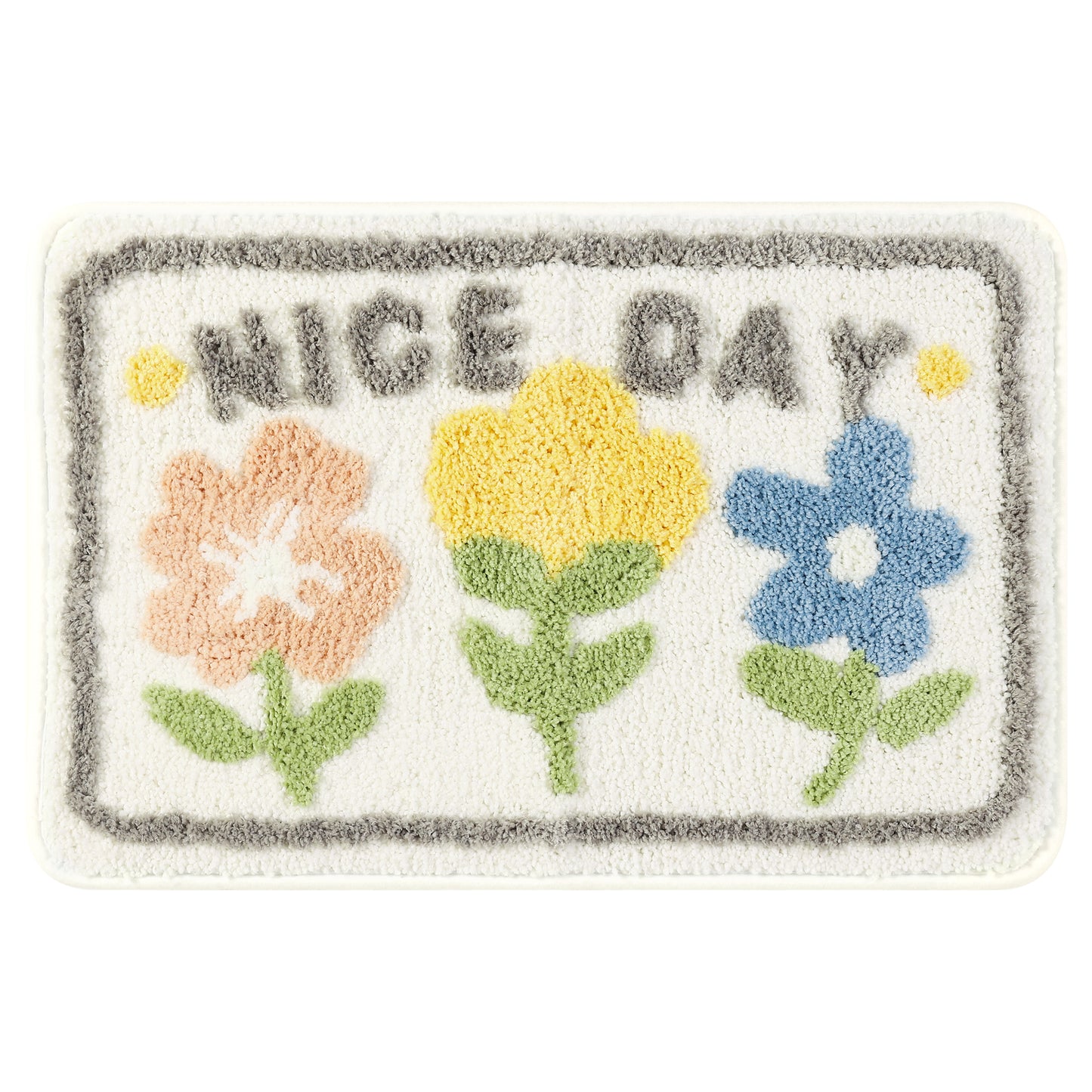 Non Slip Bath Mats for Bathroom Absorbent Fluffy Soft Microfiber Machine Washable Bath Mats
