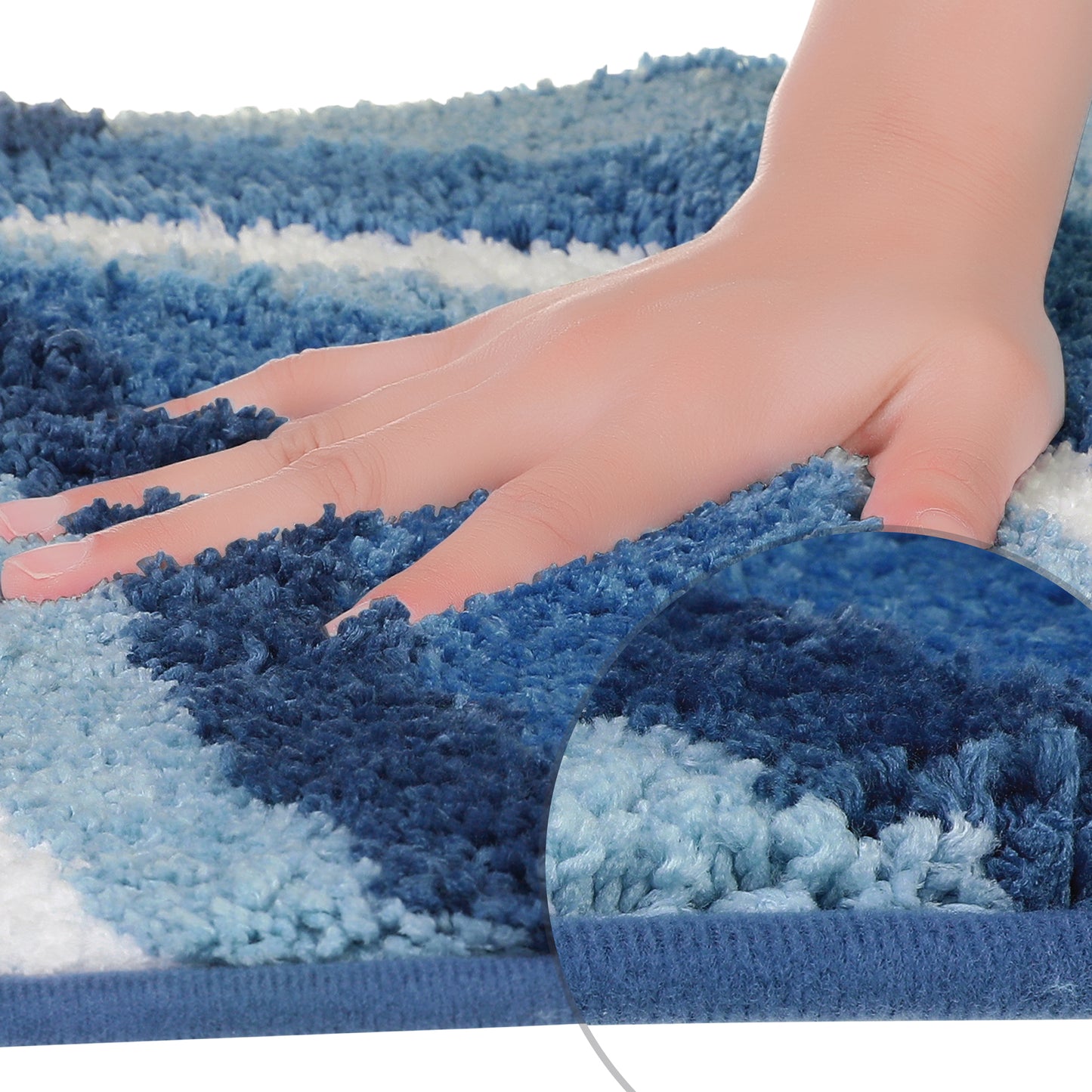Abstract Bathroom Rug, Soft Non-Slip Thickening, Water Absorption Art Style Quick Dry Bath Mats