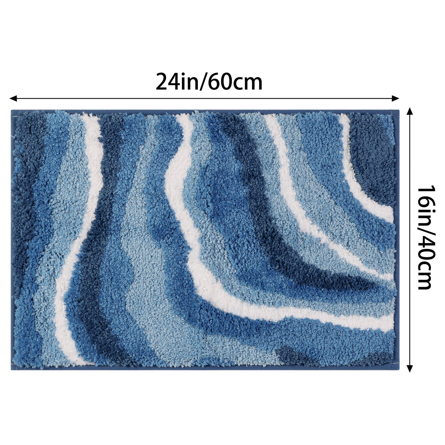 Abstract Bathroom Rug, Soft Non-Slip Thickening, Water Absorption Art Style Quick Dry Bath Mats