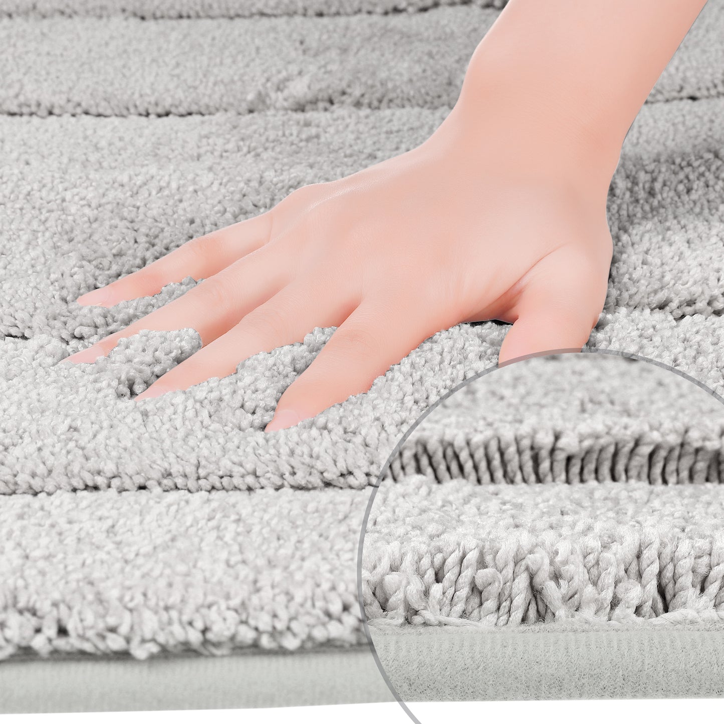 Geometry Bath Mats, Extra Soft Absorbent, Non-Slip Comfortable Solid Color Bath Mats