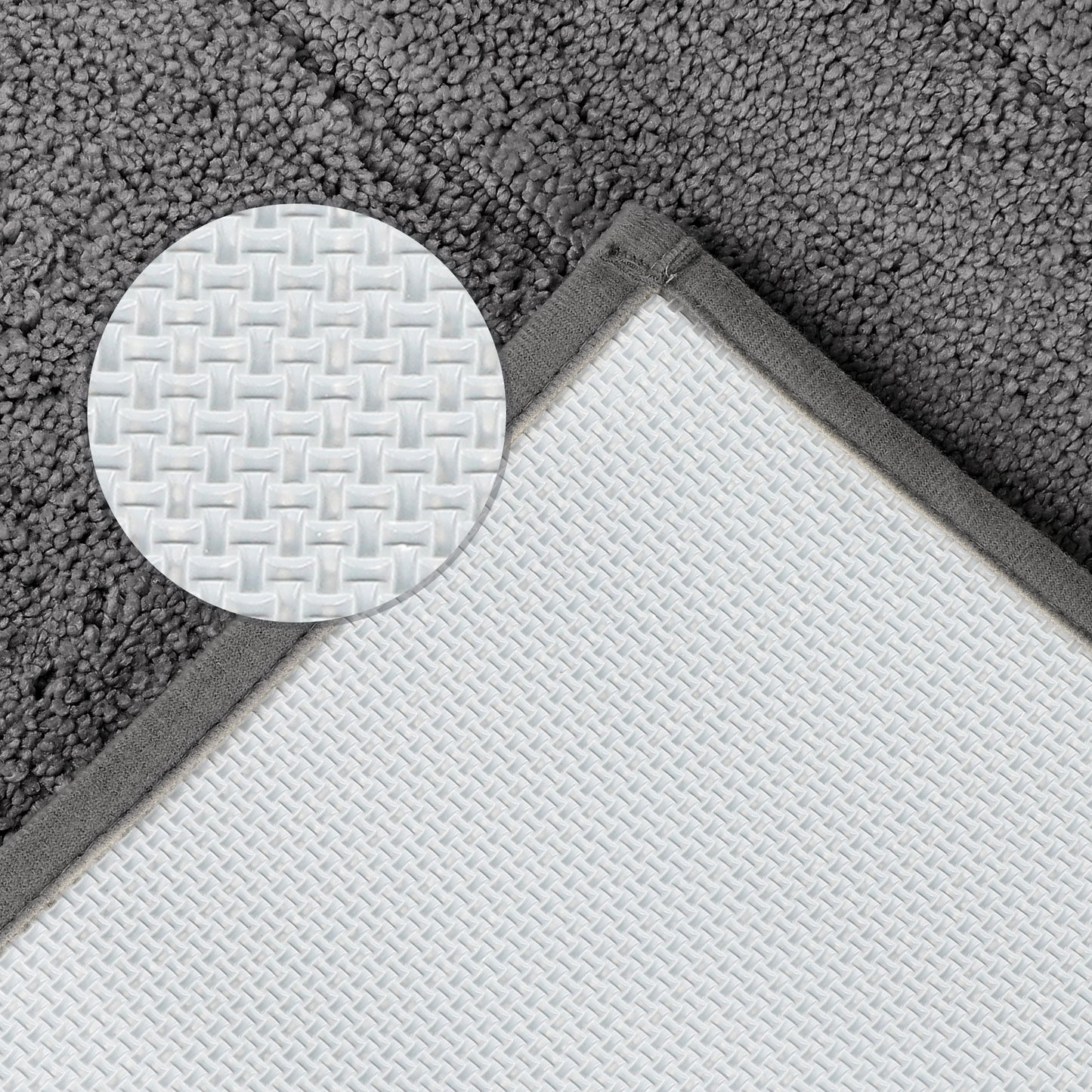 Geometry Bath Mats, Extra Soft Absorbent, Non-Slip Comfortable Solid Color Bath Mats