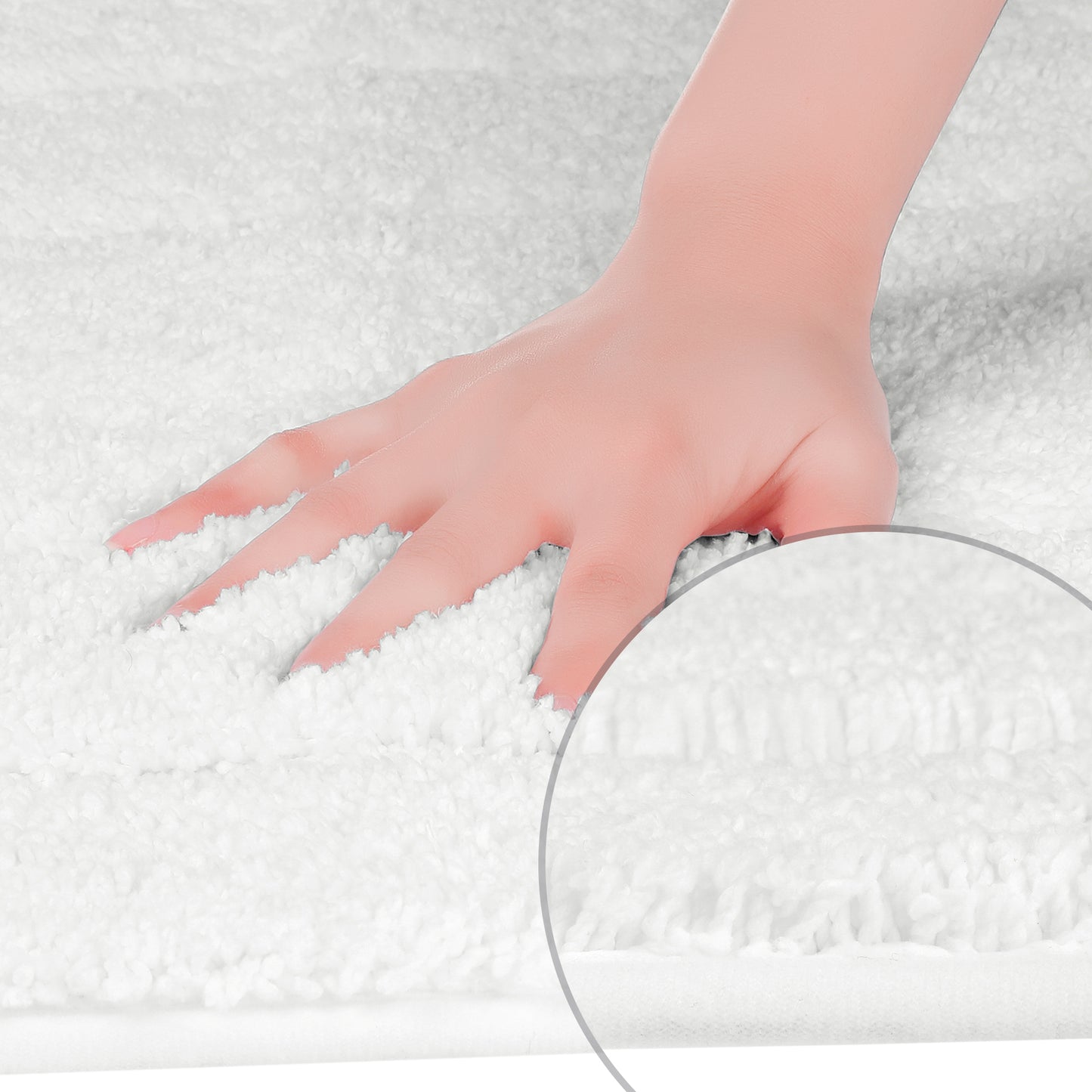 Geometry Bath Mats, Extra Soft Absorbent, Non-Slip Comfortable Solid Color Bath Mats