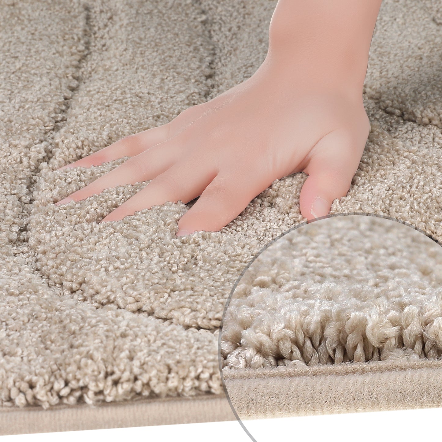 Non Slip Bath Mat, Geometry Bathroom Rug Absorbent Washable Mat Soft Microfiber Bath Mats