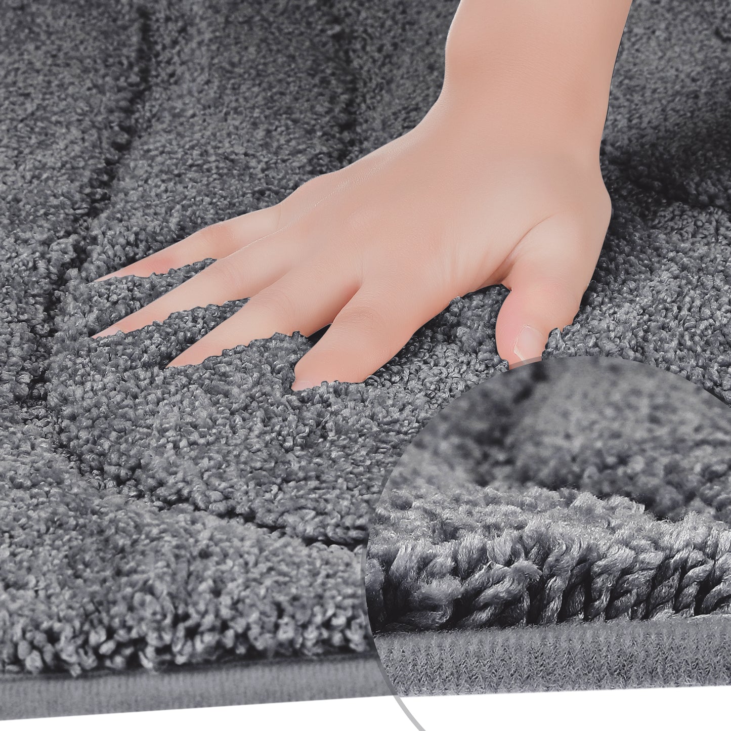 Non Slip Bath Mat, Geometry Bathroom Rug Absorbent Washable Mat Soft Microfiber Bath Mats