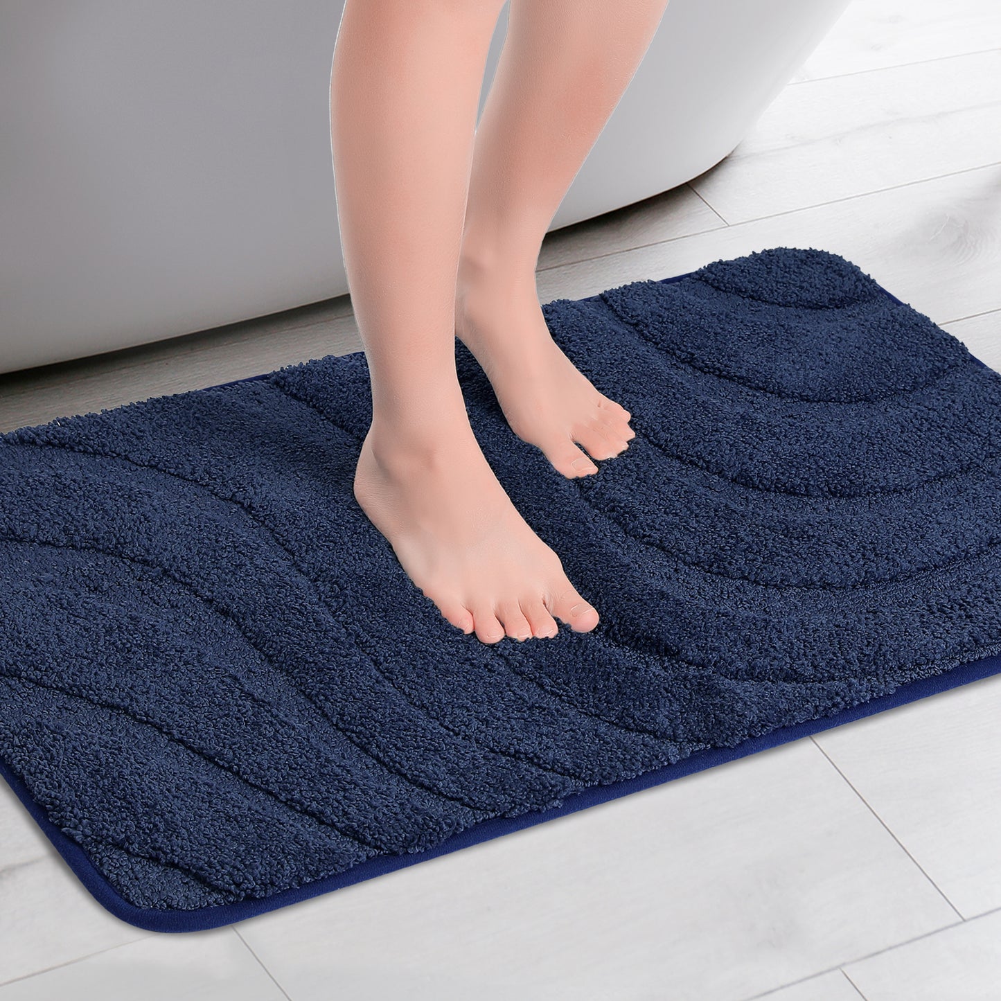 Non Slip Bath Mat, Geometry Bathroom Rug Absorbent Washable Mat Soft Microfiber Bath Mats