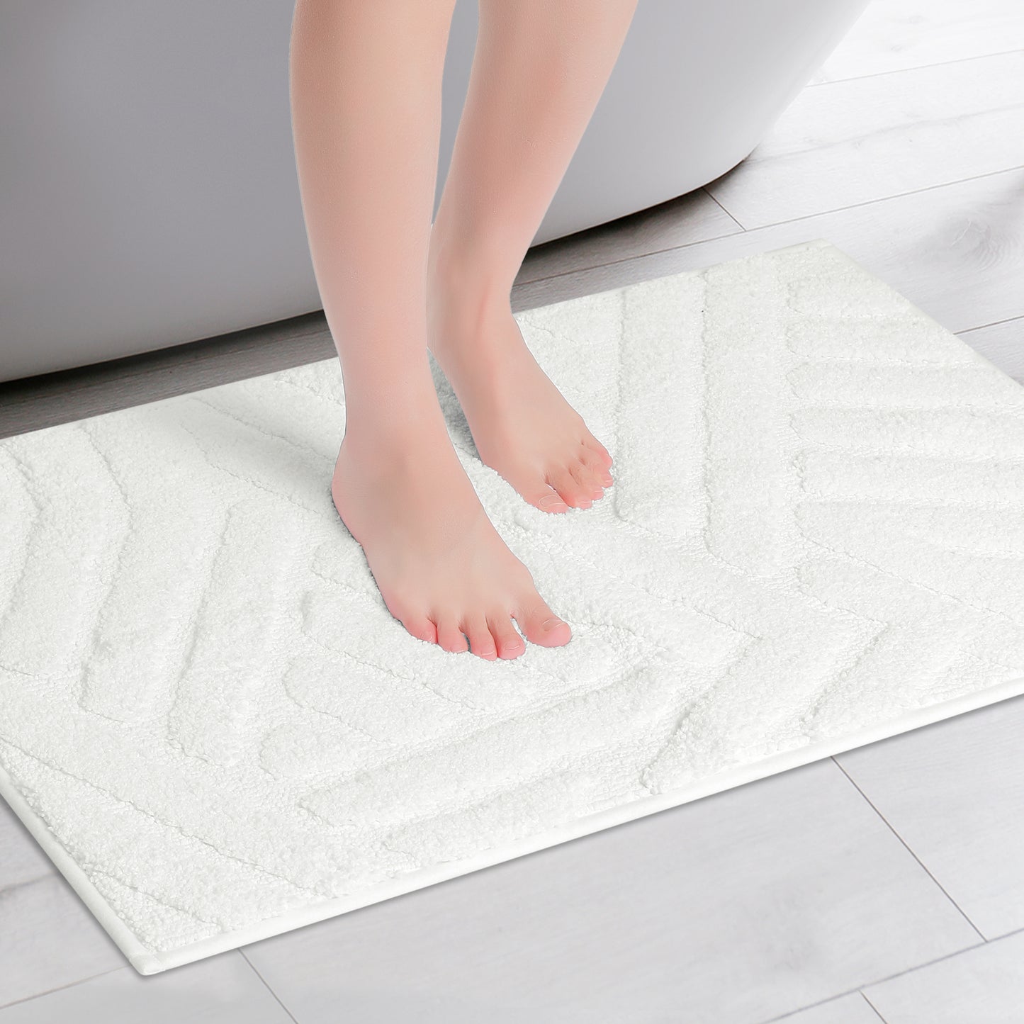 Bathroom Rugs Non Slip Bath Mat Geometric Luxury Soft Microfiber Washable Bath Mats