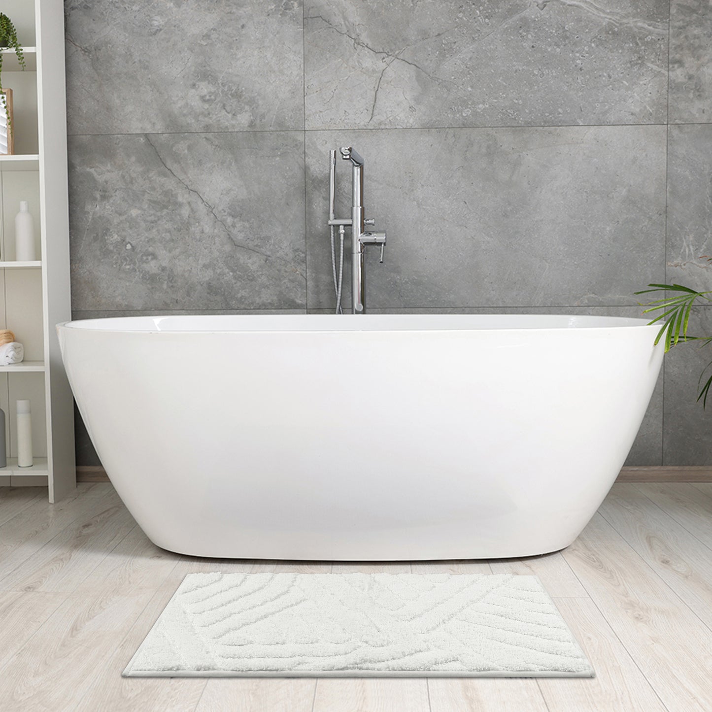 Bathroom Rugs Non Slip Bath Mat Geometric Luxury Soft Microfiber Washable Bath Mats