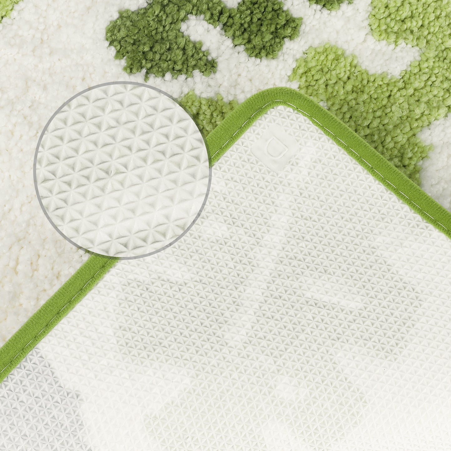 Soft Bath Rugs, Non-Slip Bathroom Rug Botanical Pattern Water Absorbent Thick Shaggy Bath Mats