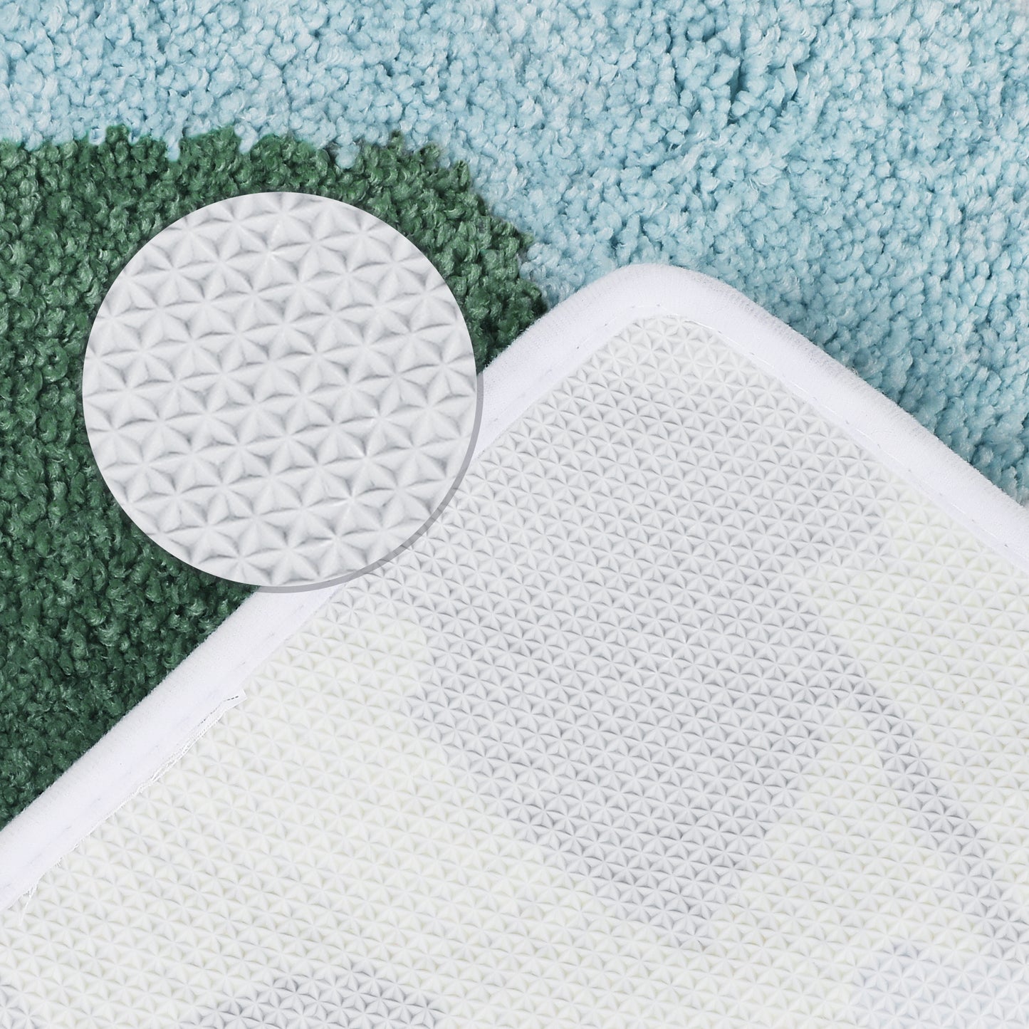 Soft Bath Rugs, Non-Slip Bathroom Rug Botanical Pattern Water Absorbent Thick Shaggy Bath Mats