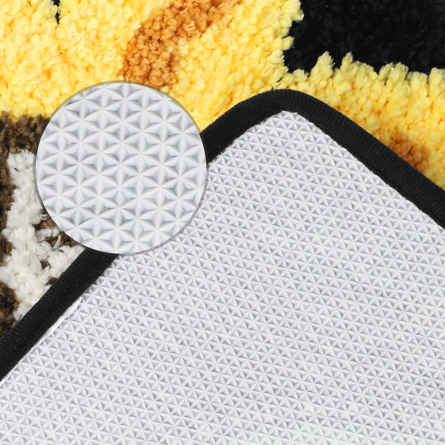 Bathroom Rug, Soft Sunflower Pattern Bath Mat for Bathroom No Slip and Absorbent