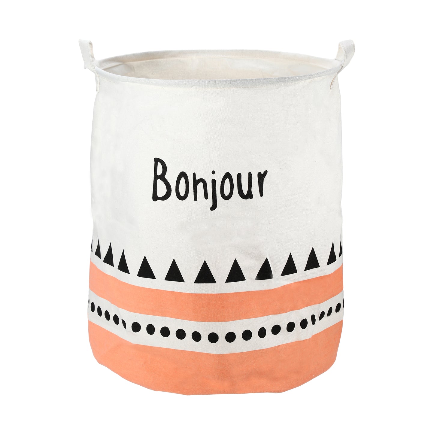 Foldable Cylindrical Laundry Basket for Laundry Room 19.69"x15.75" 60L Black Bohjour