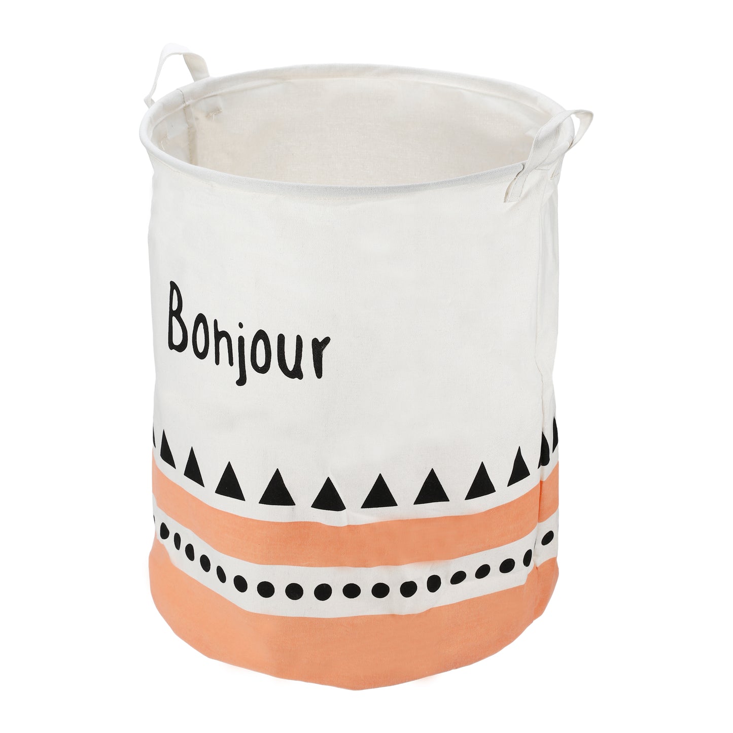 Foldable Cylindrical Laundry Basket for Laundry Room 19.69"x15.75" 60L Black Bohjour