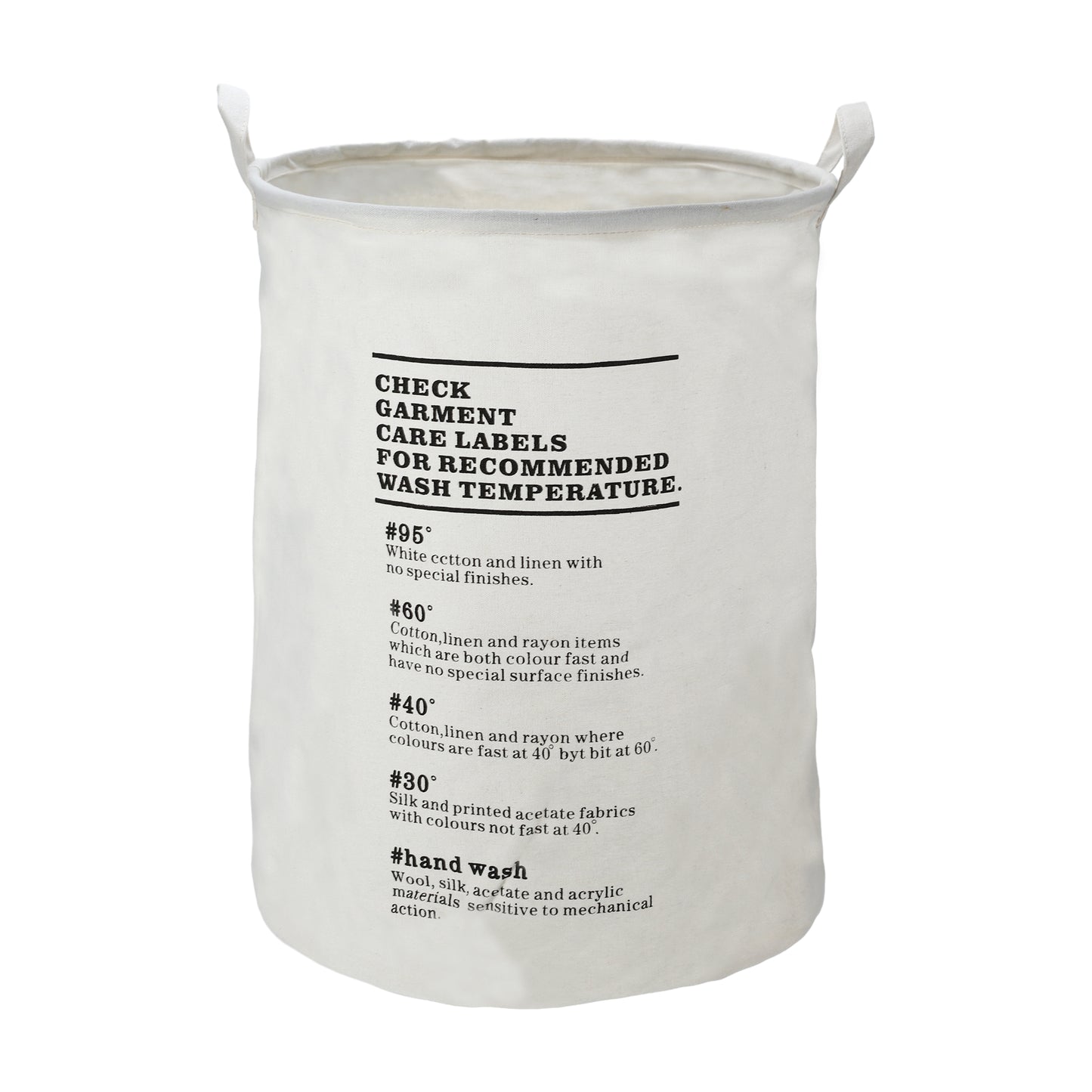 Foldable Cylindrical Laundry Basket for Laundry Room 19.69"x15.75" 60L Black