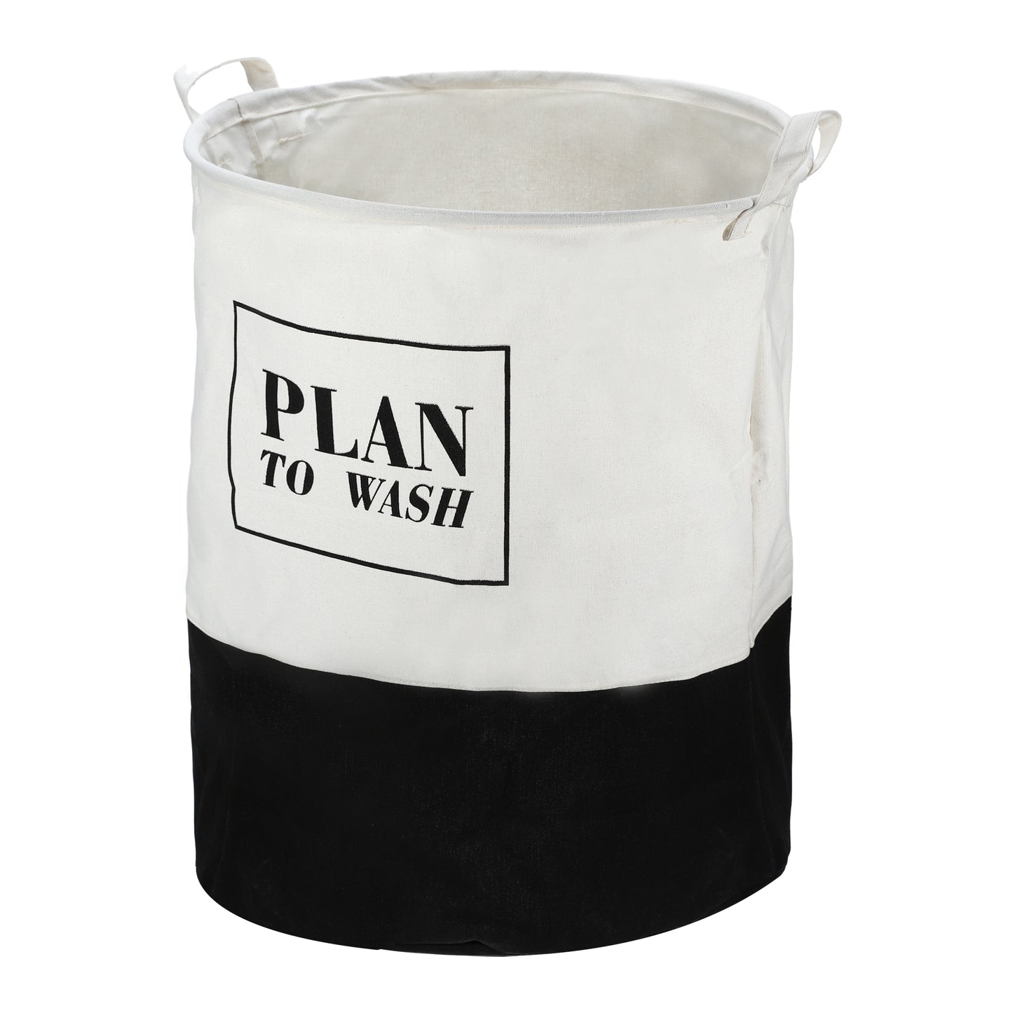 Foldable Cylindrical Laundry Basket for Laundry Room 19.69"x15.75" 60L Black