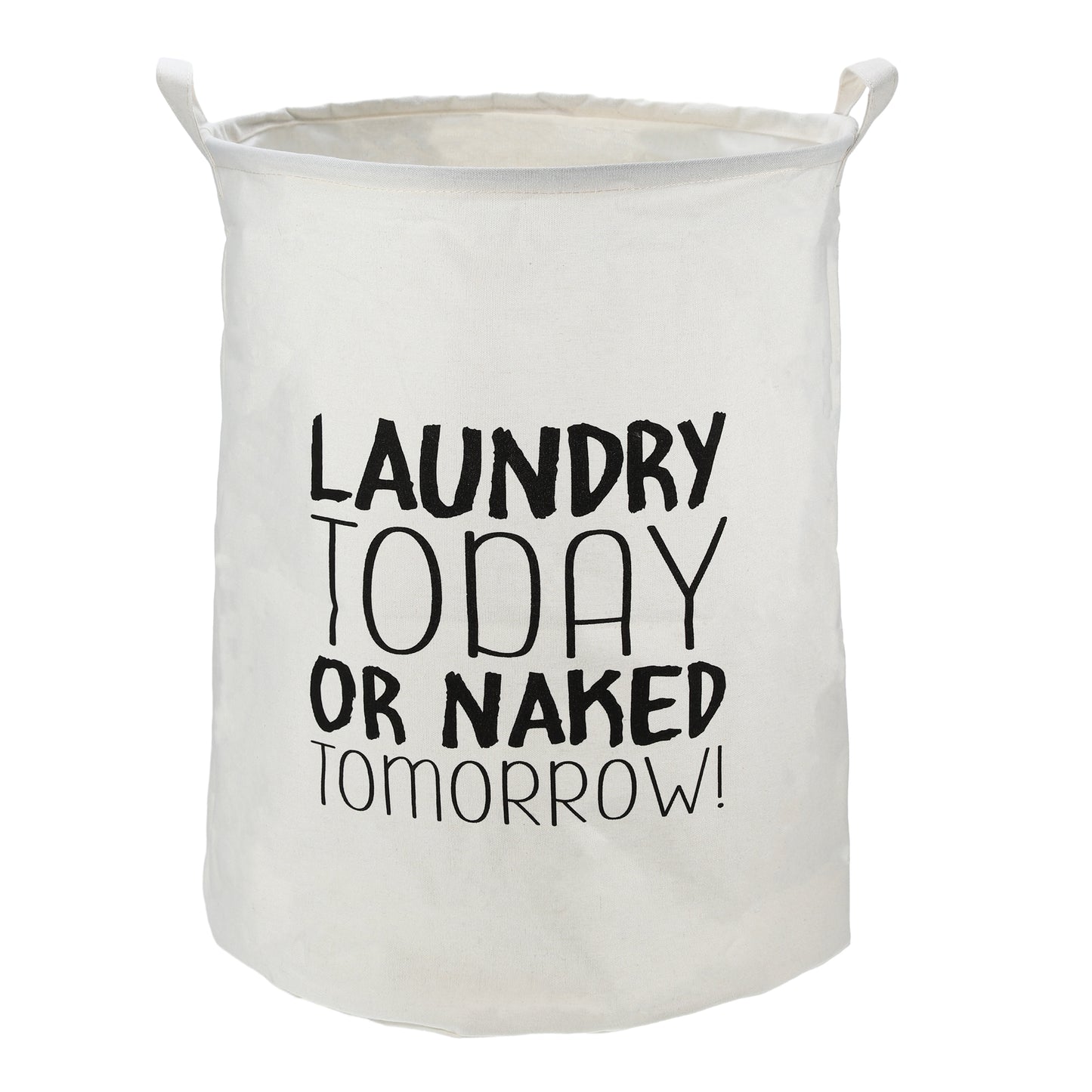 Foldable Cylindrical Laundry Basket for Laundry Room 19.69"x15.75" 60L Black