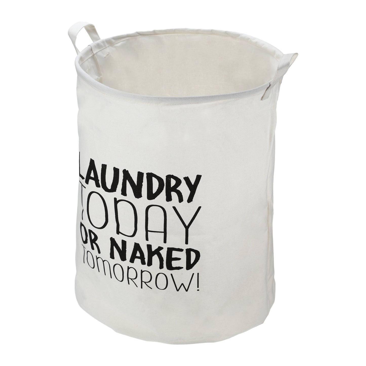 Foldable Cylindrical Laundry Basket for Laundry Room 19.69"x15.75" 60L Black