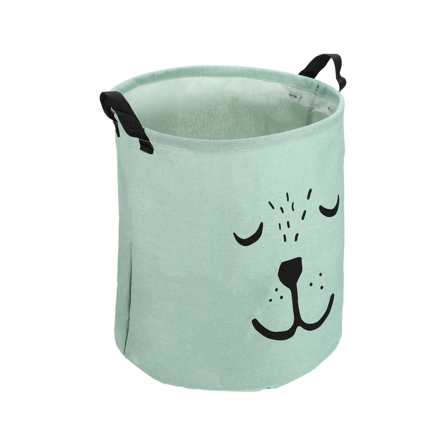 Foldable Cylindrical Laundry Basket for Laundry Room 15.75"x13.78" 40L Green