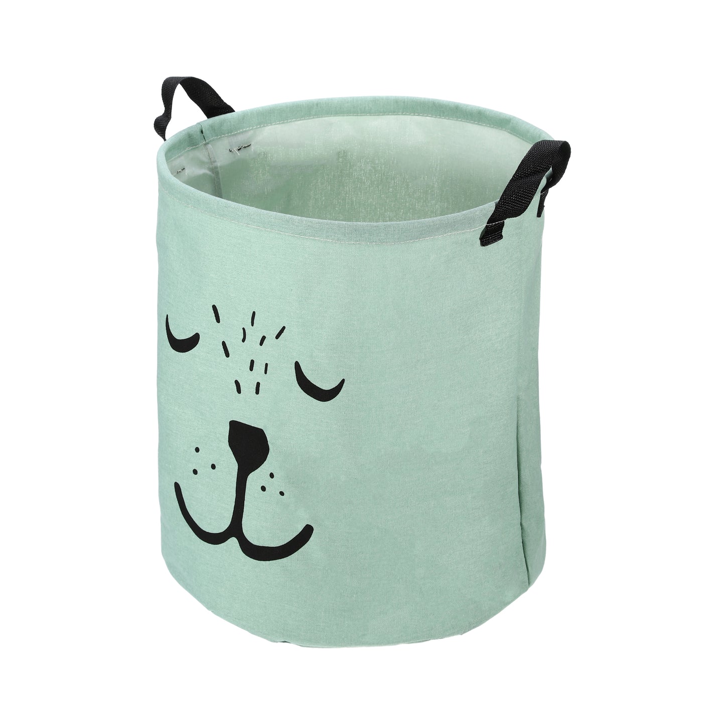 Foldable Cylindrical Laundry Basket for Laundry Room 15.75"x13.78" 40L Green