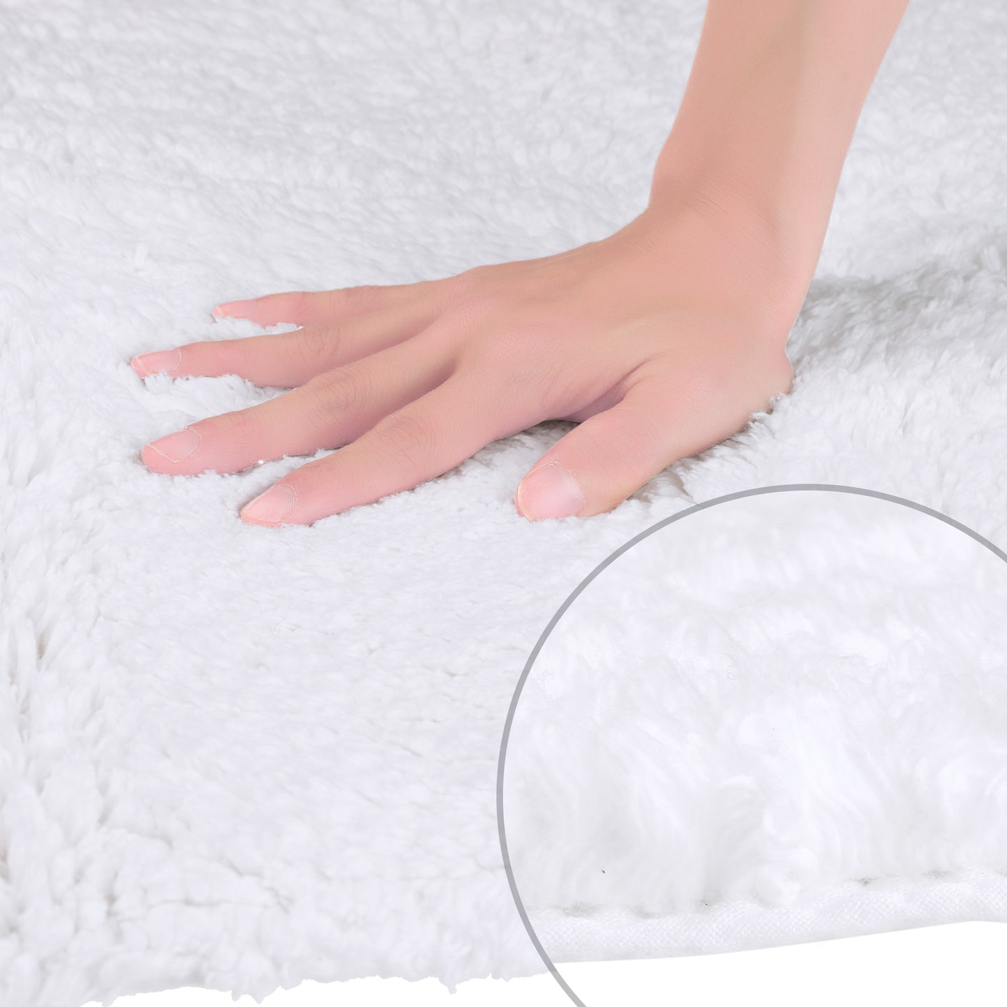 100% Cotton Mat Rug, Plush Water Absorbent Luxury Rectangular for Bathroom Vanity