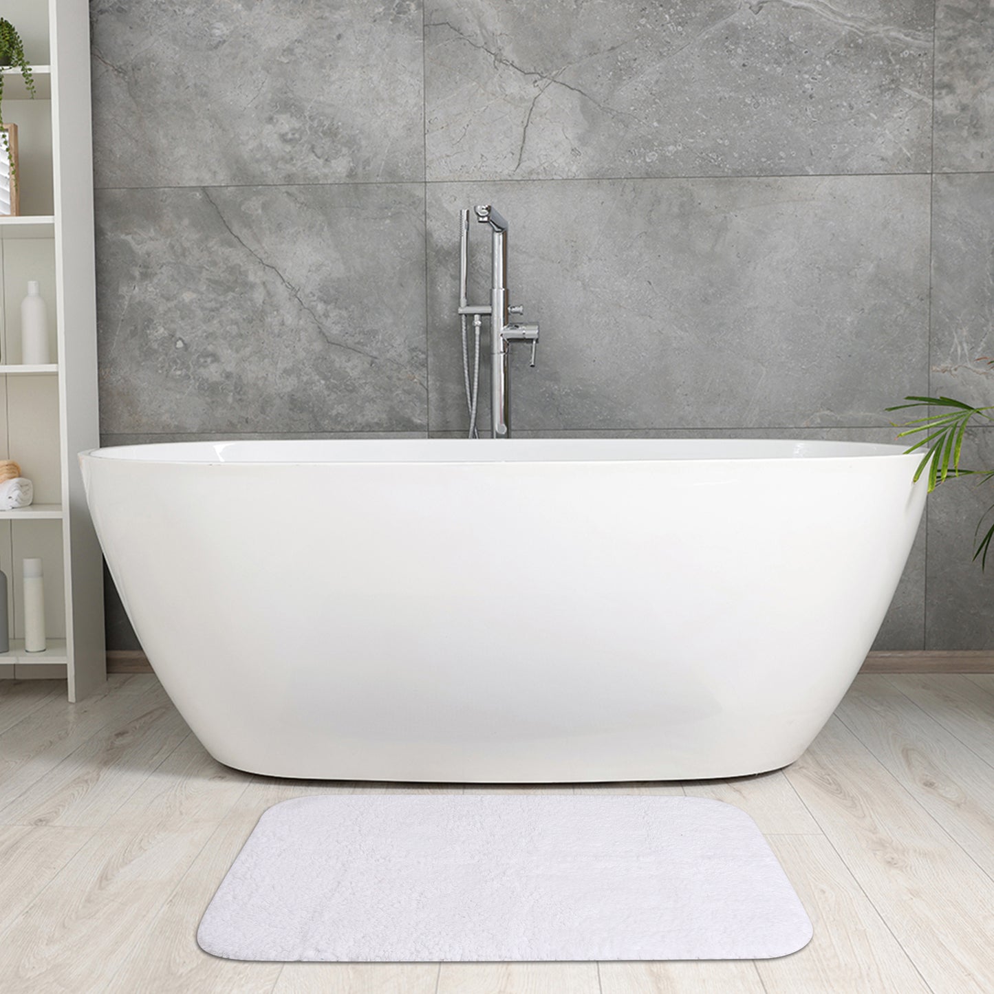 100% Cotton Mat Rug, Plush Water Absorbent Luxury Rectangular for Bathroom Vanity