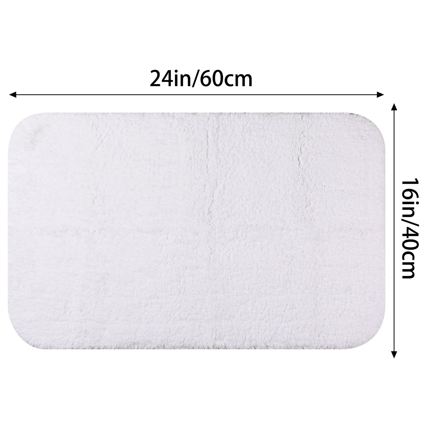 100% Cotton Mat Rug, Plush Water Absorbent Luxury Rectangular for Bathroom Vanity