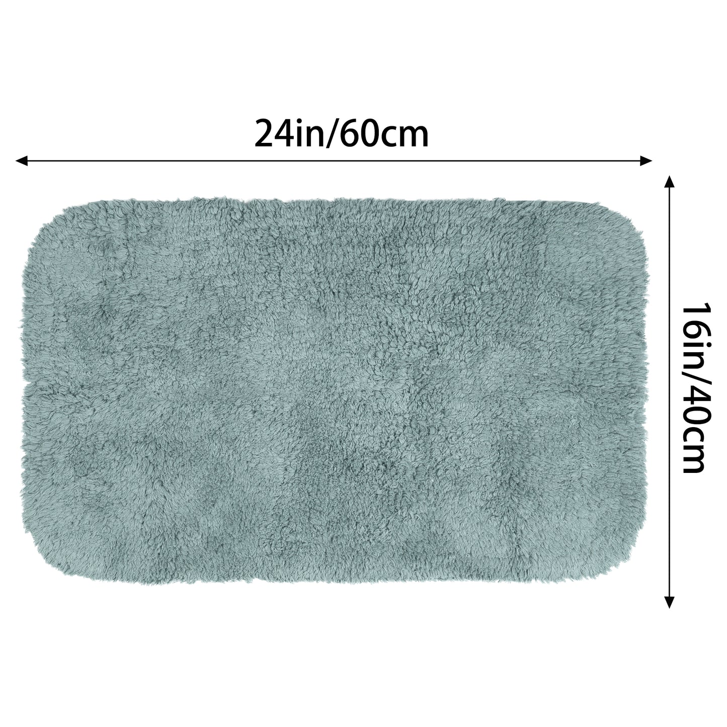 100% Cotton Mat Rug, Plush Water Absorbent Luxury Rectangular for Bathroom Vanity