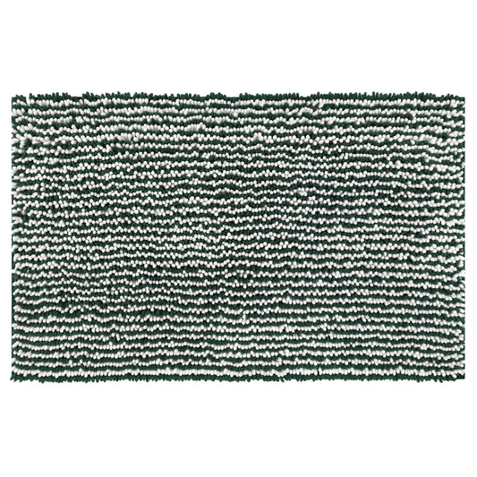 Chenille Striped Bathroom Rugs, Extra Thick and Absorbent Non-Slip Soft Plush Shaggy Bath Mats