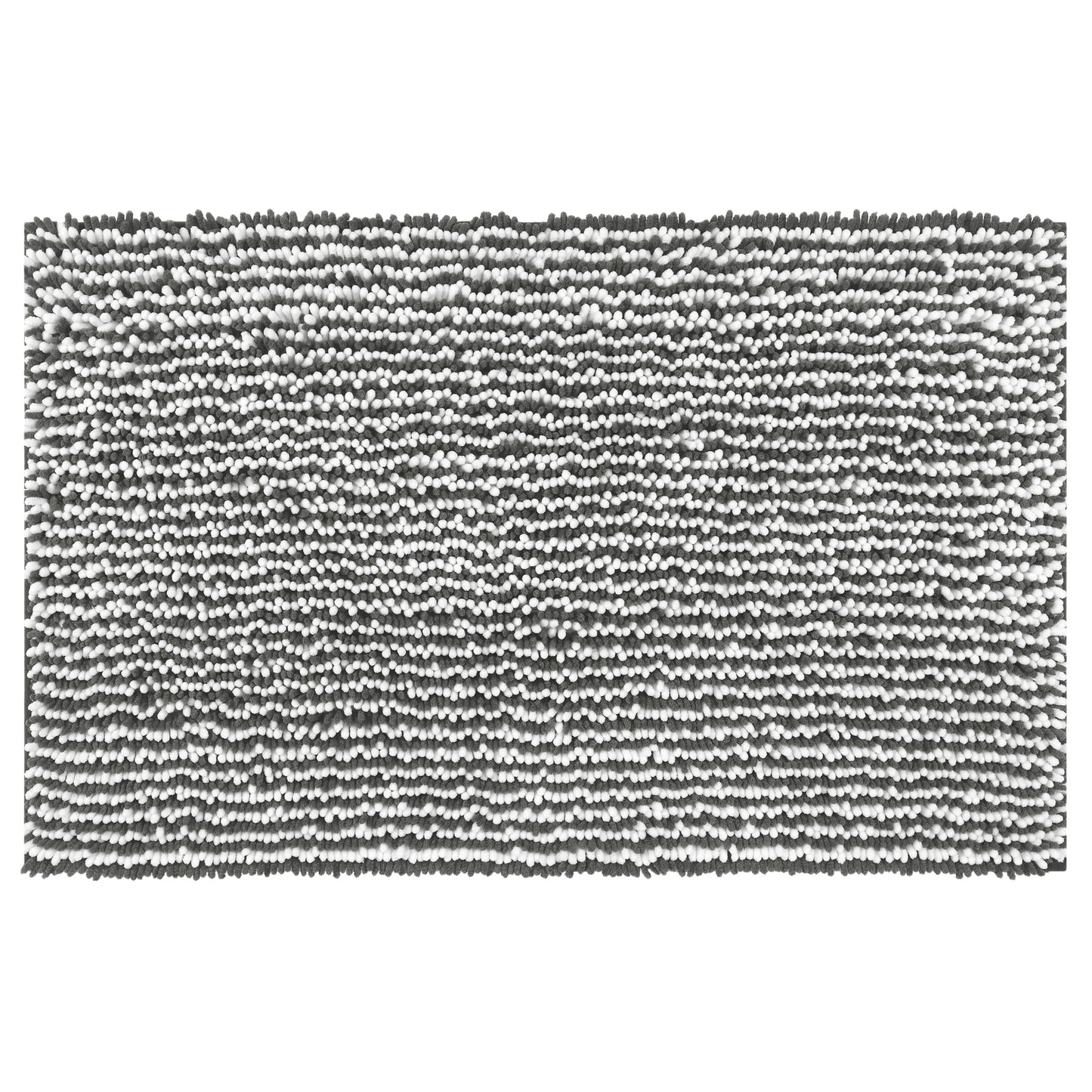 Chenille Striped Bathroom Rugs, Extra Thick and Absorbent Non-Slip Soft Plush Shaggy Bath Mats