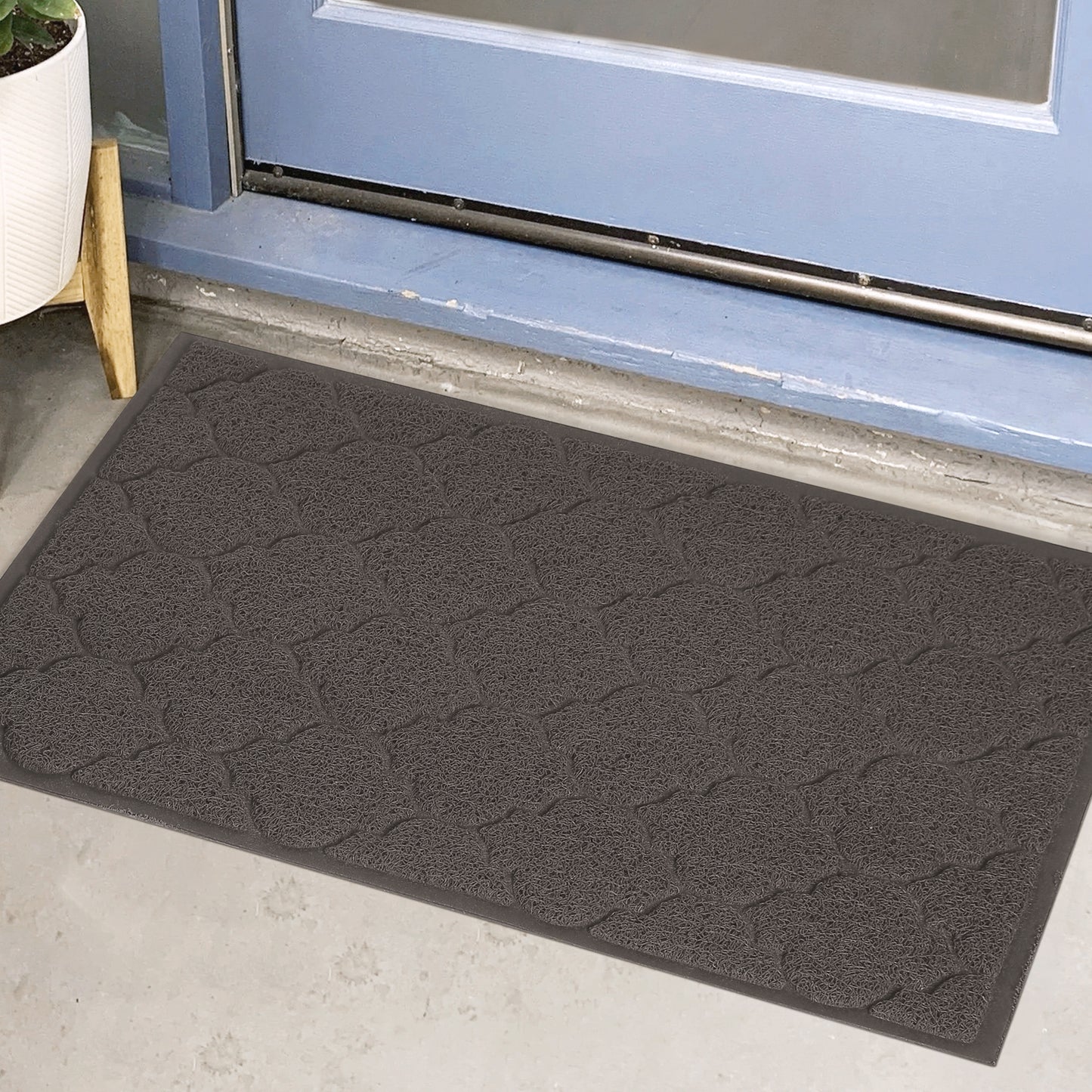 Front Door Mat Entryway Low Profile Design Floor Mat Solid Color Durable Dust Mats