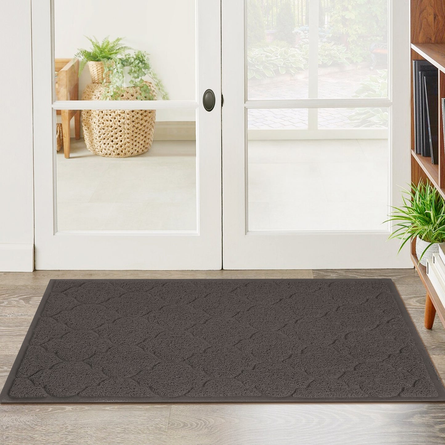 Front Door Mat Entryway Low Profile Design Floor Mat Solid Color Durable Dust Mats