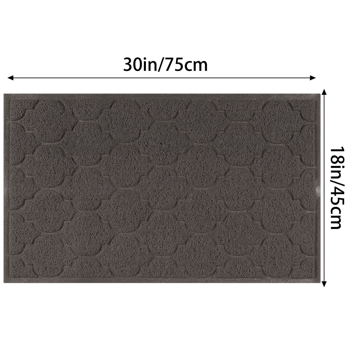 Front Door Mat Entryway Low Profile Design Floor Mat Solid Color Durable Dust Mats