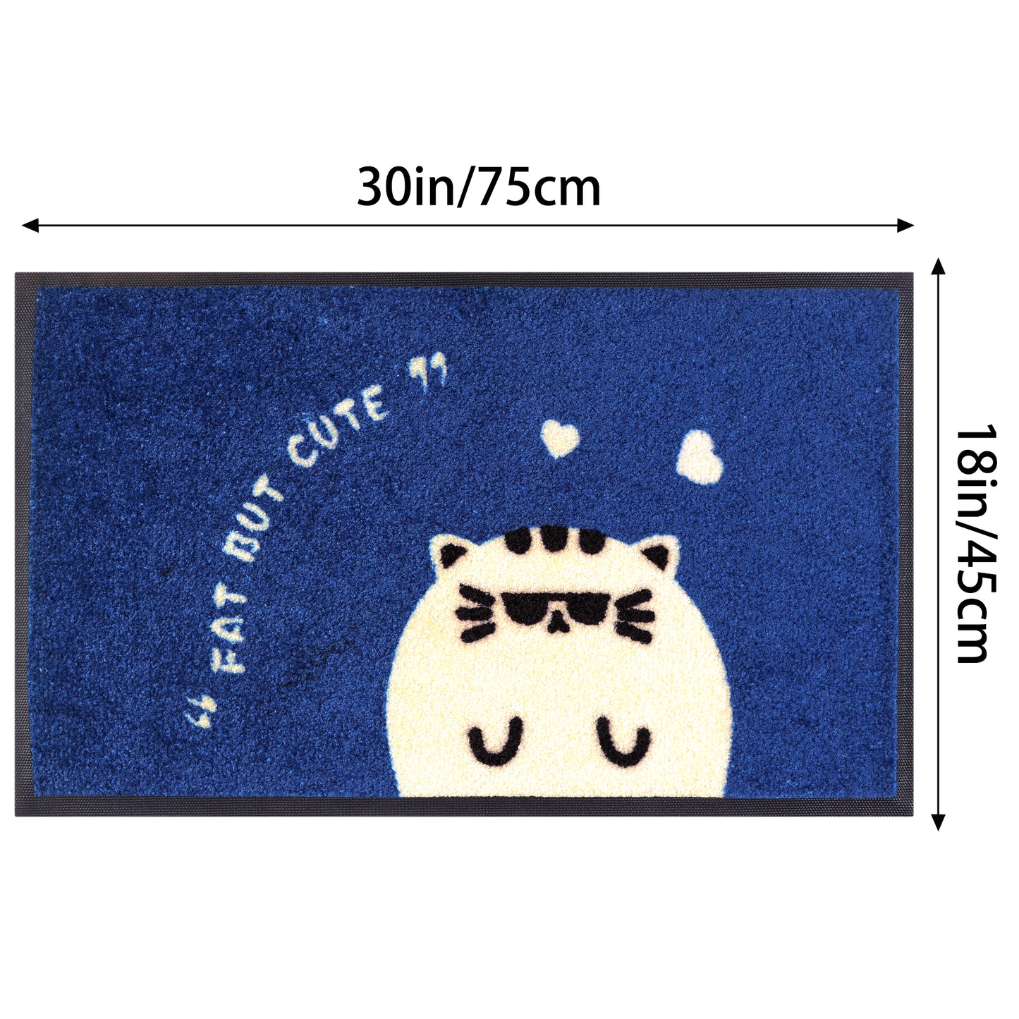 Front Door Mat Outside Entrance, Natural Rubber Mat, Cute Cartoon Pattern Door Mats