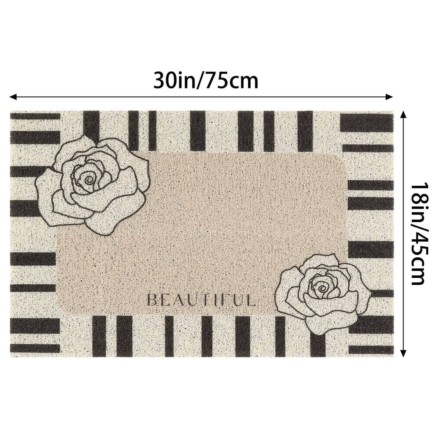 Geometric Modern Outdoor Door Mat, Entry Mat Resist Dirt Non-Slip Washable Thin Door Mats