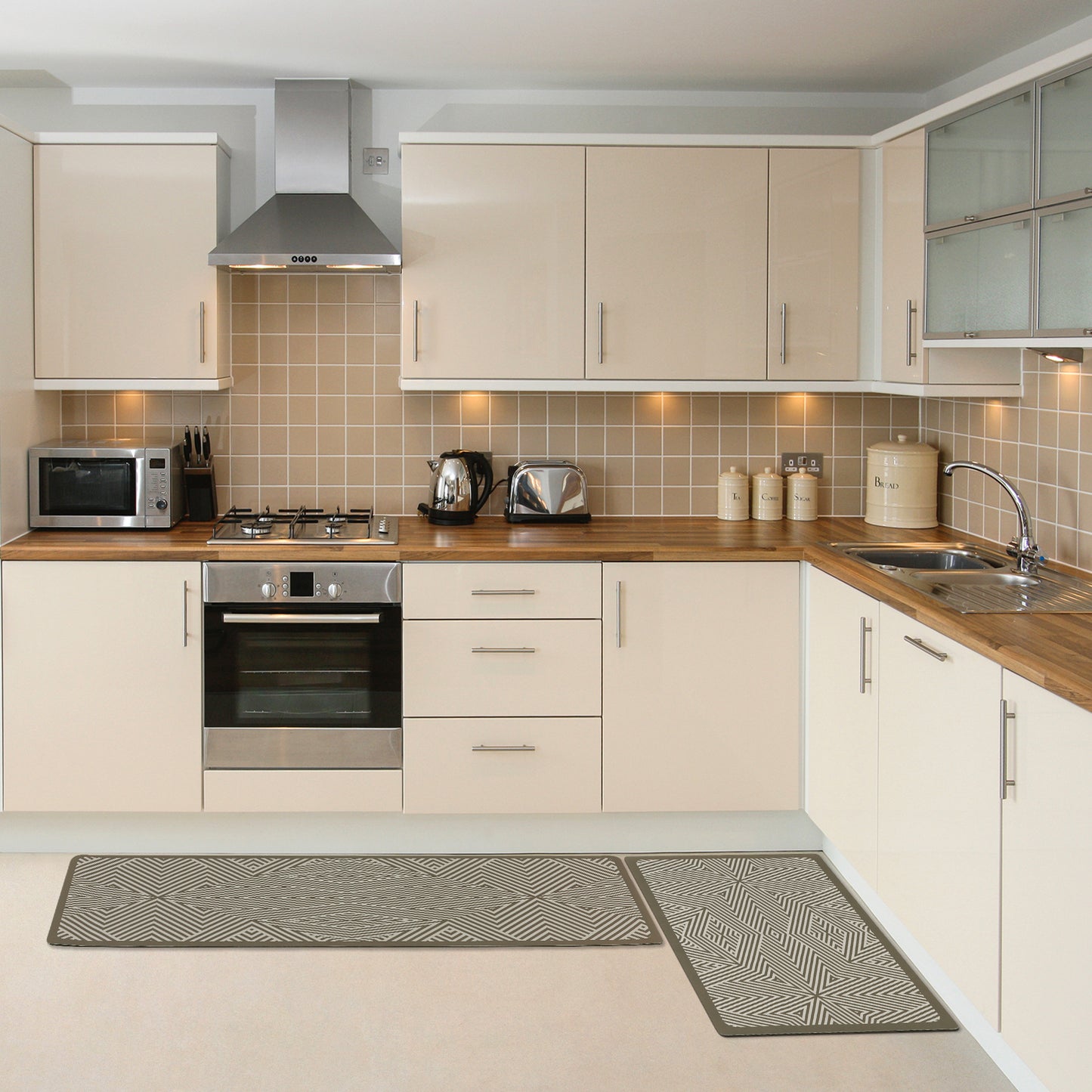 Kitchen Mats for Floor Machine Washable, Kitchen Rugs 1 Piece with Non Slip Backing