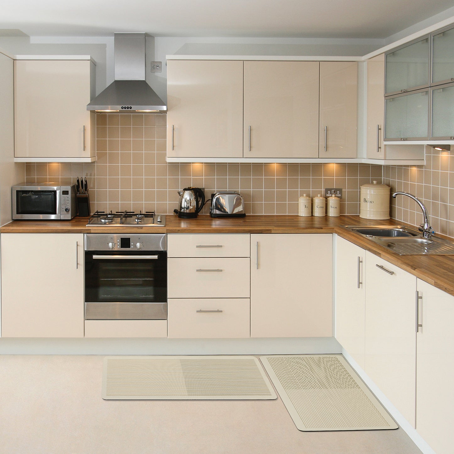 Modern Soft Comfort Kitchen Rug Absorbent Non Slip Kitchen Mat Washable Mats for Floor