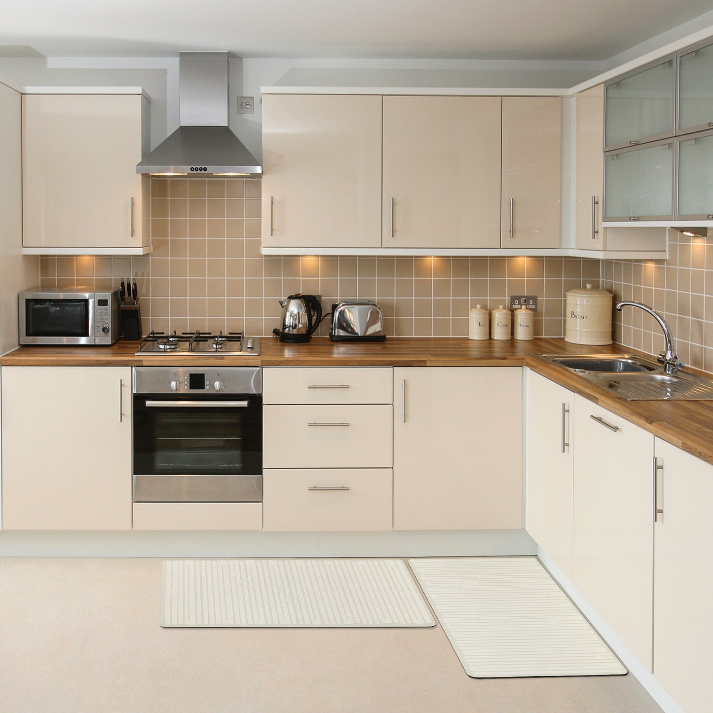 Modern Soft Comfort Kitchen Rug Absorbent Non Slip Kitchen Mat Washable Mats for Floor