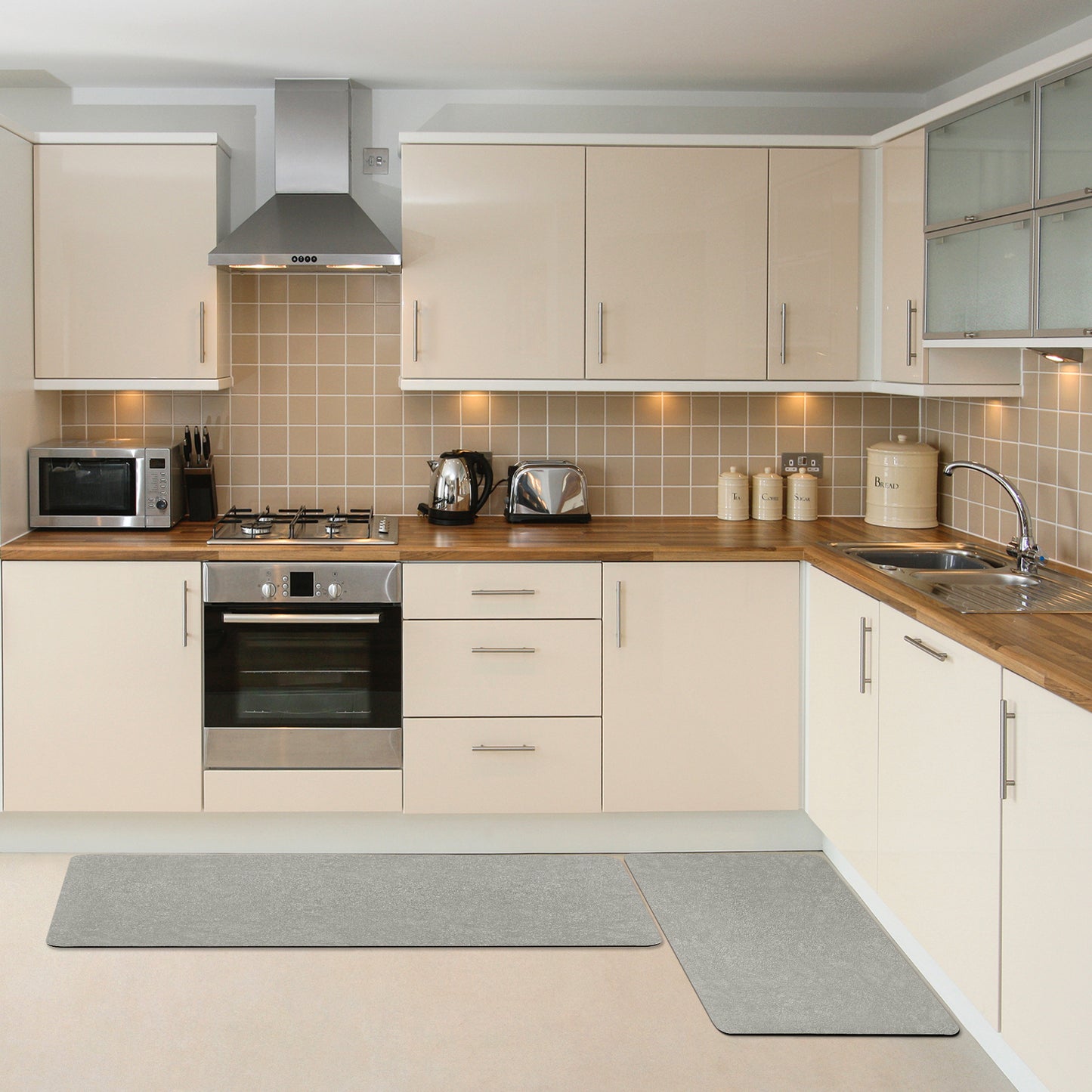 Kitchen Rugs 1 Piece, Cushioned Anti Slip Kitchen Mats, Waterproof Non Slip Rugs