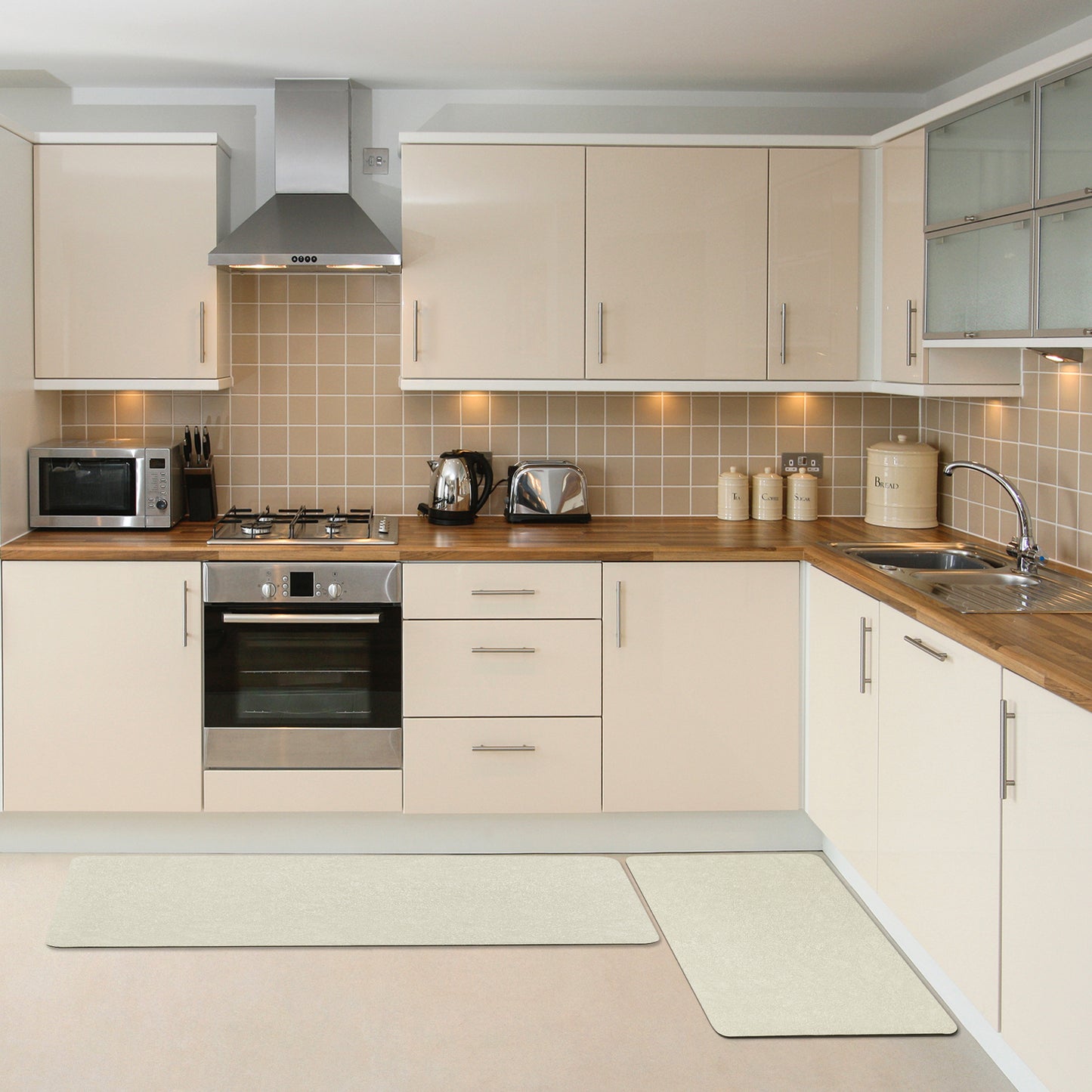 Kitchen Rugs 1 Piece, Cushioned Anti Slip Kitchen Mats, Waterproof Non Slip Rugs